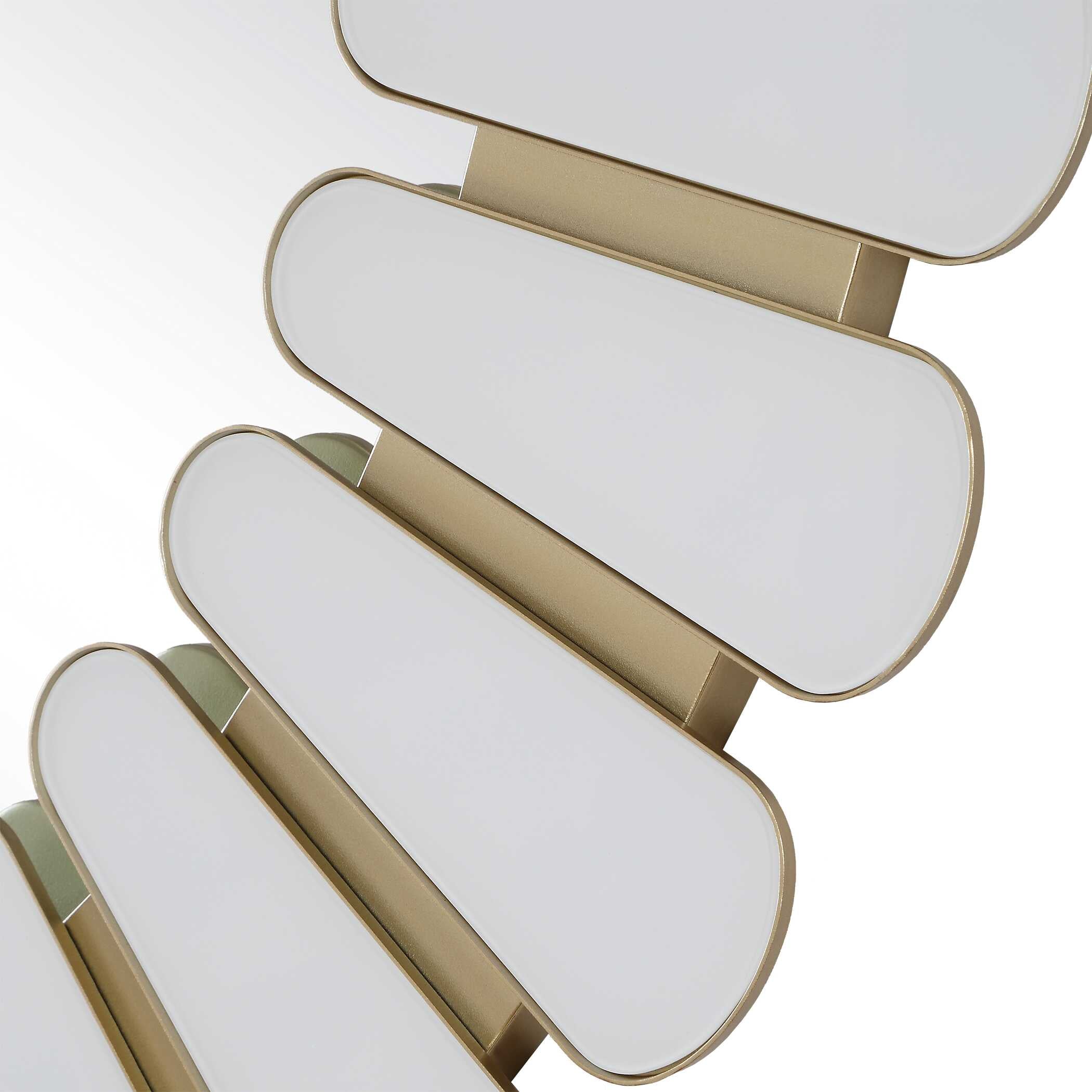 Uttermost Miran White Glass Round Mirror