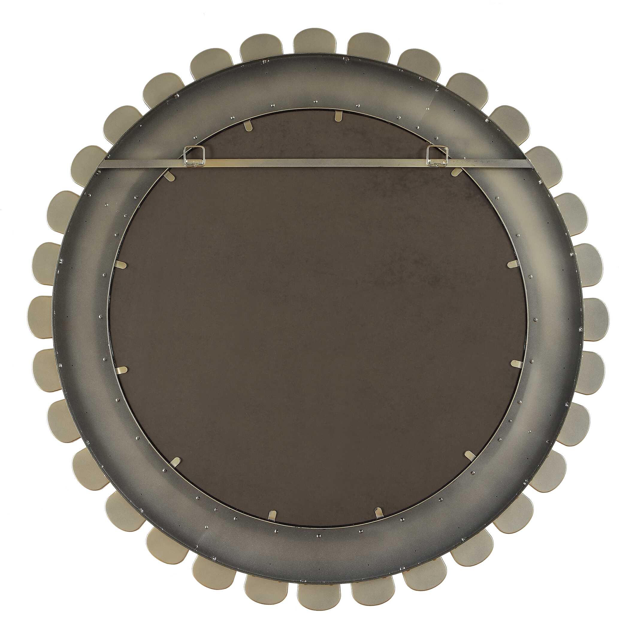 Uttermost Miran White Glass Round Mirror