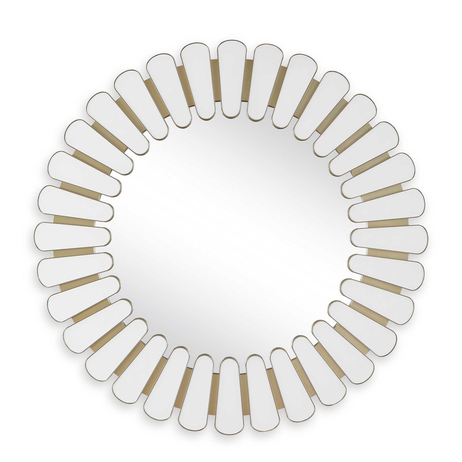 Uttermost Miran White Glass Round Mirror