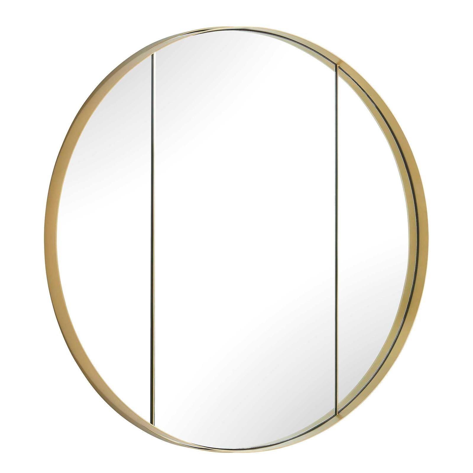 Uttermost Amram Antique Brass Round Mirror