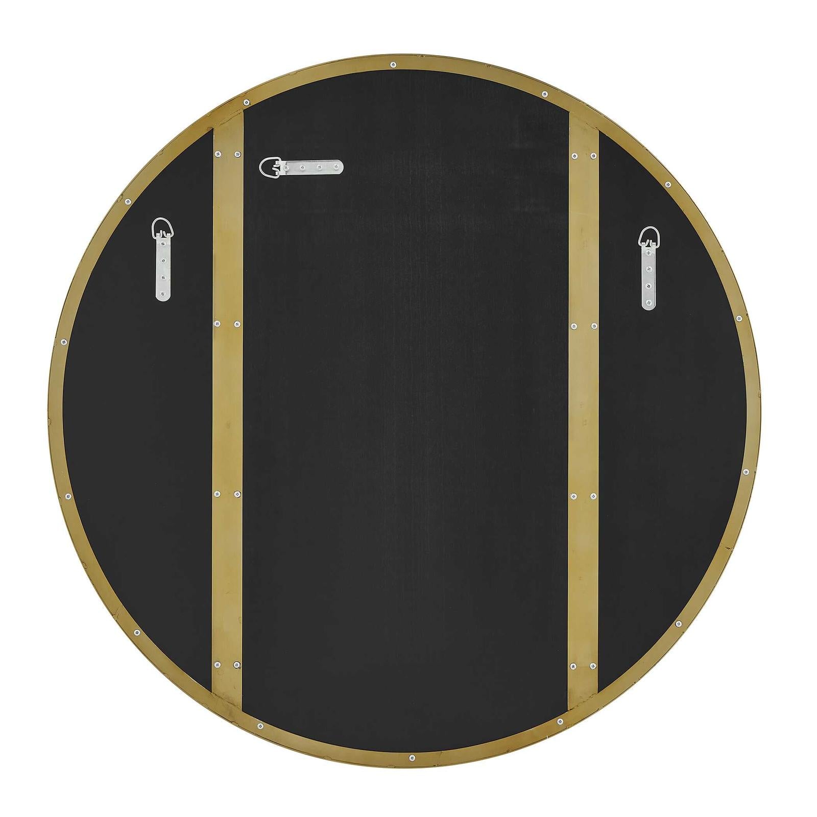 Uttermost Amram Antique Brass Round Mirror