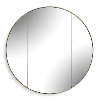 Uttermost Amram Antique Brass Round Mirror