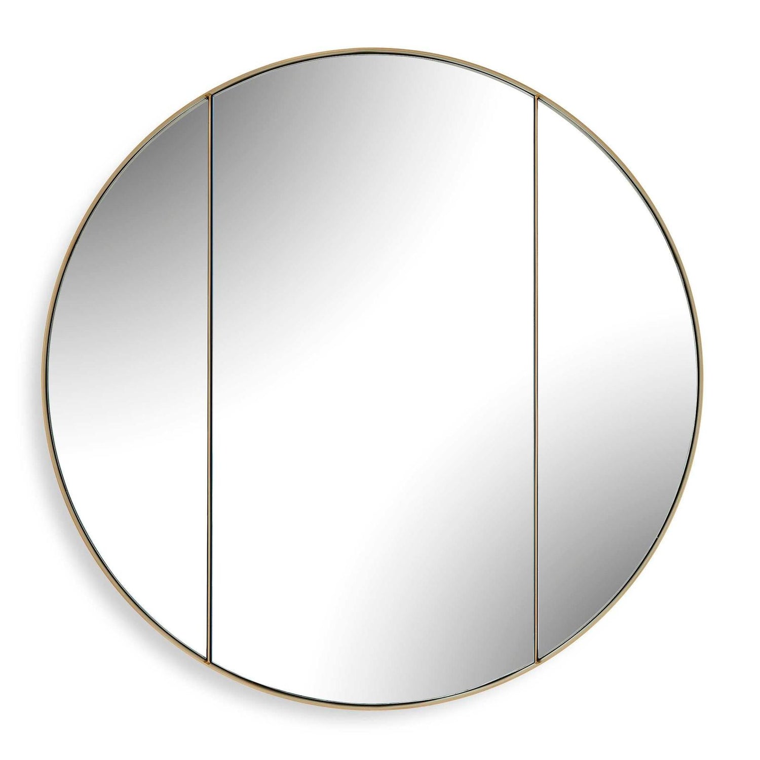 Uttermost Amram Antique Brass Round Mirror