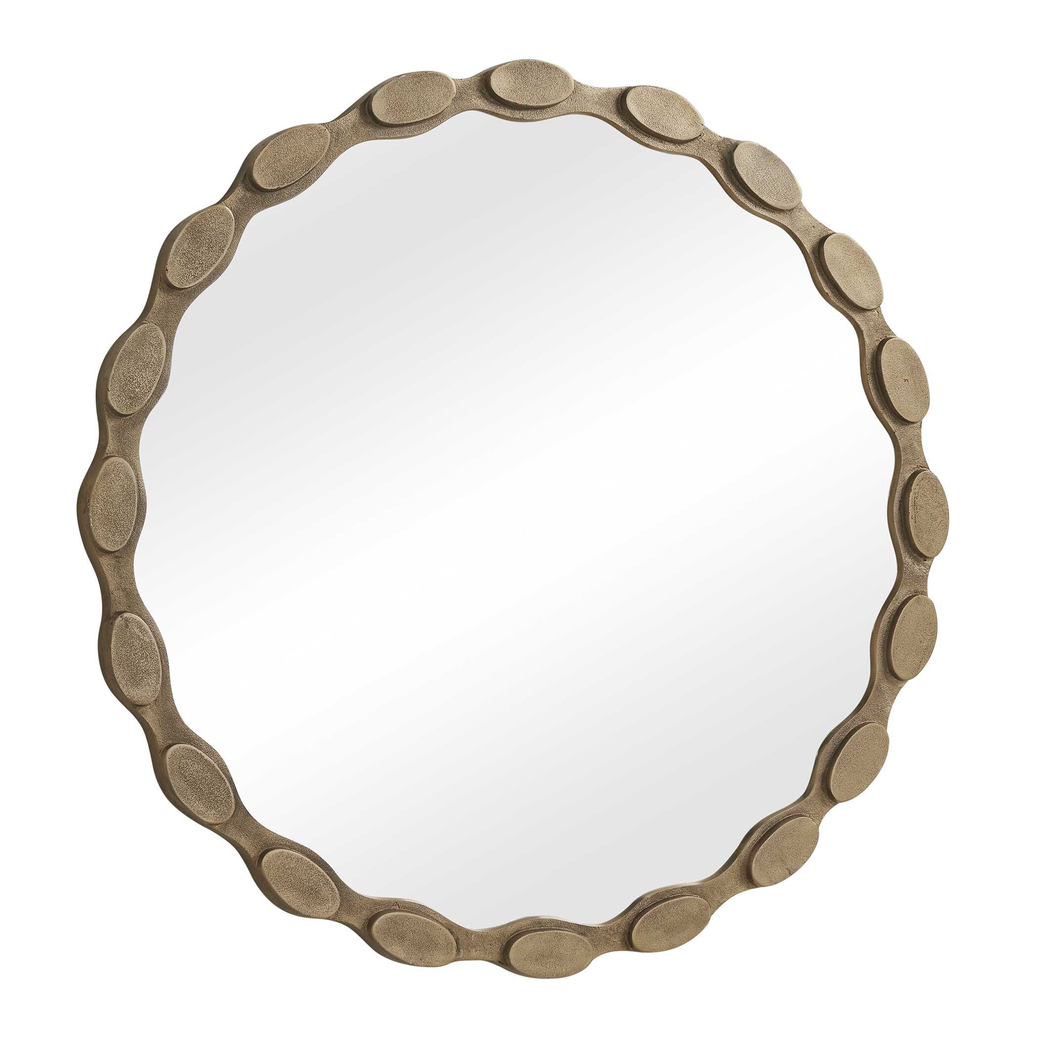 Uttermost Marietta Round Brass Mirror