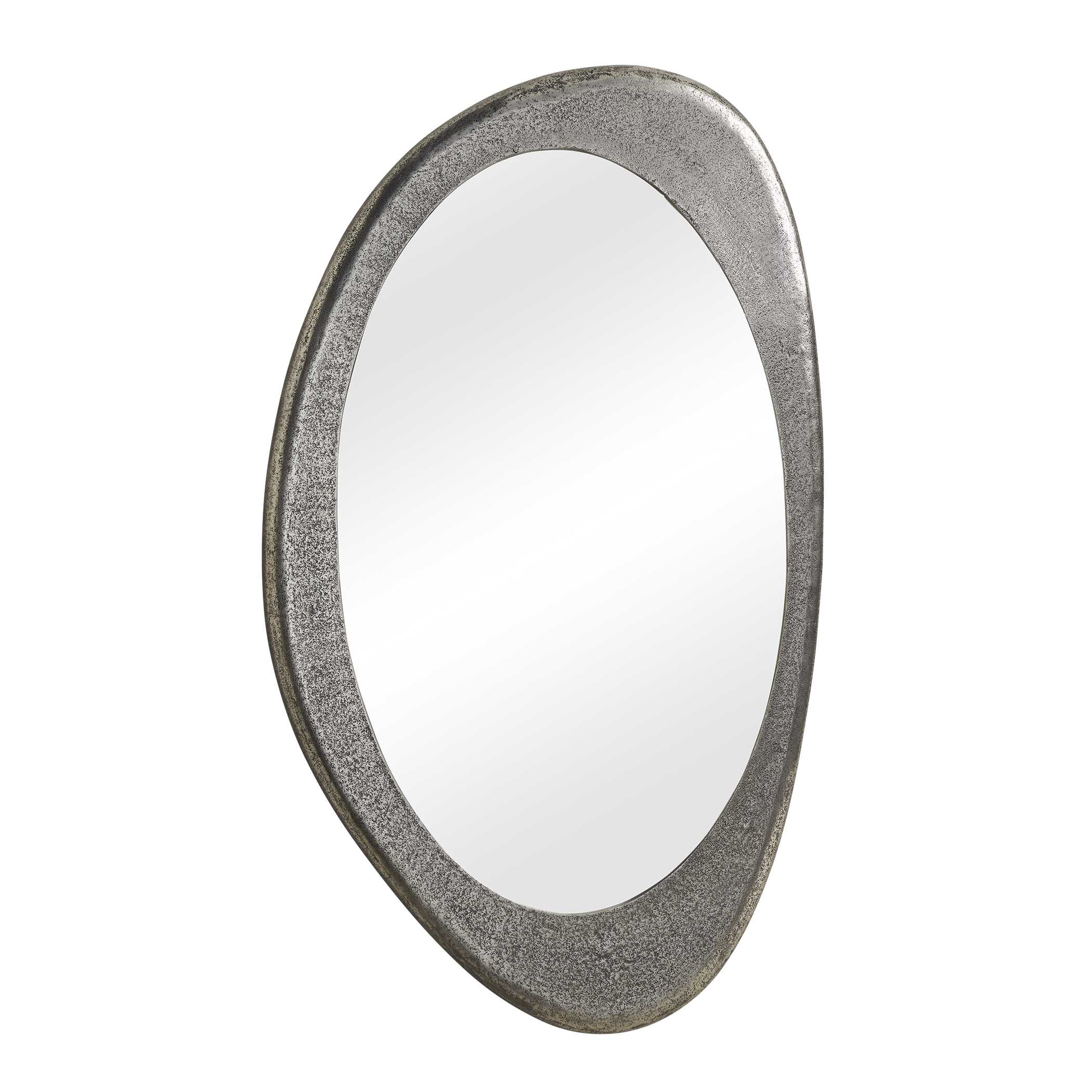 Uttermost Schiller Oval Antique Nickel Mirror