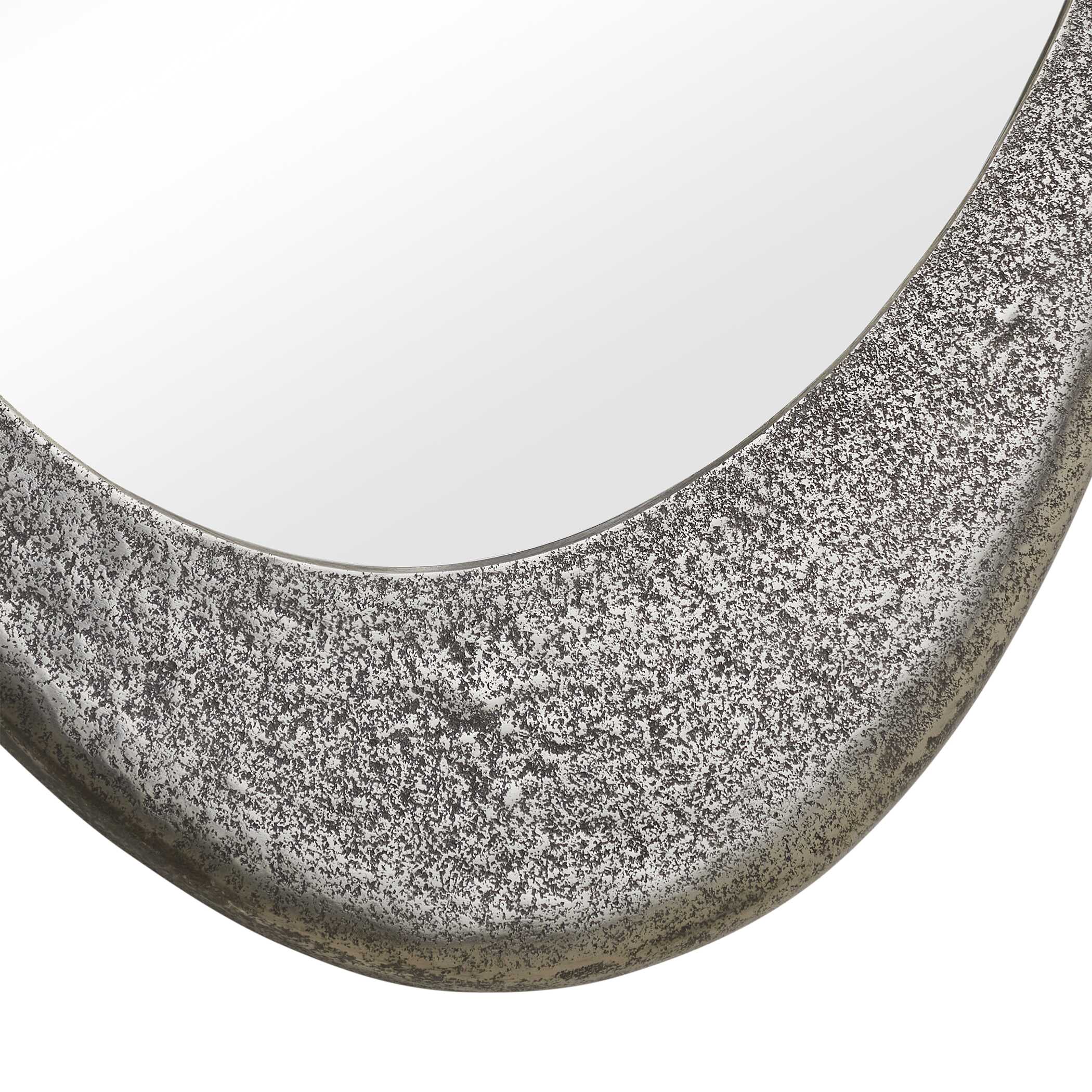 Uttermost Schiller Oval Antique Nickel Mirror