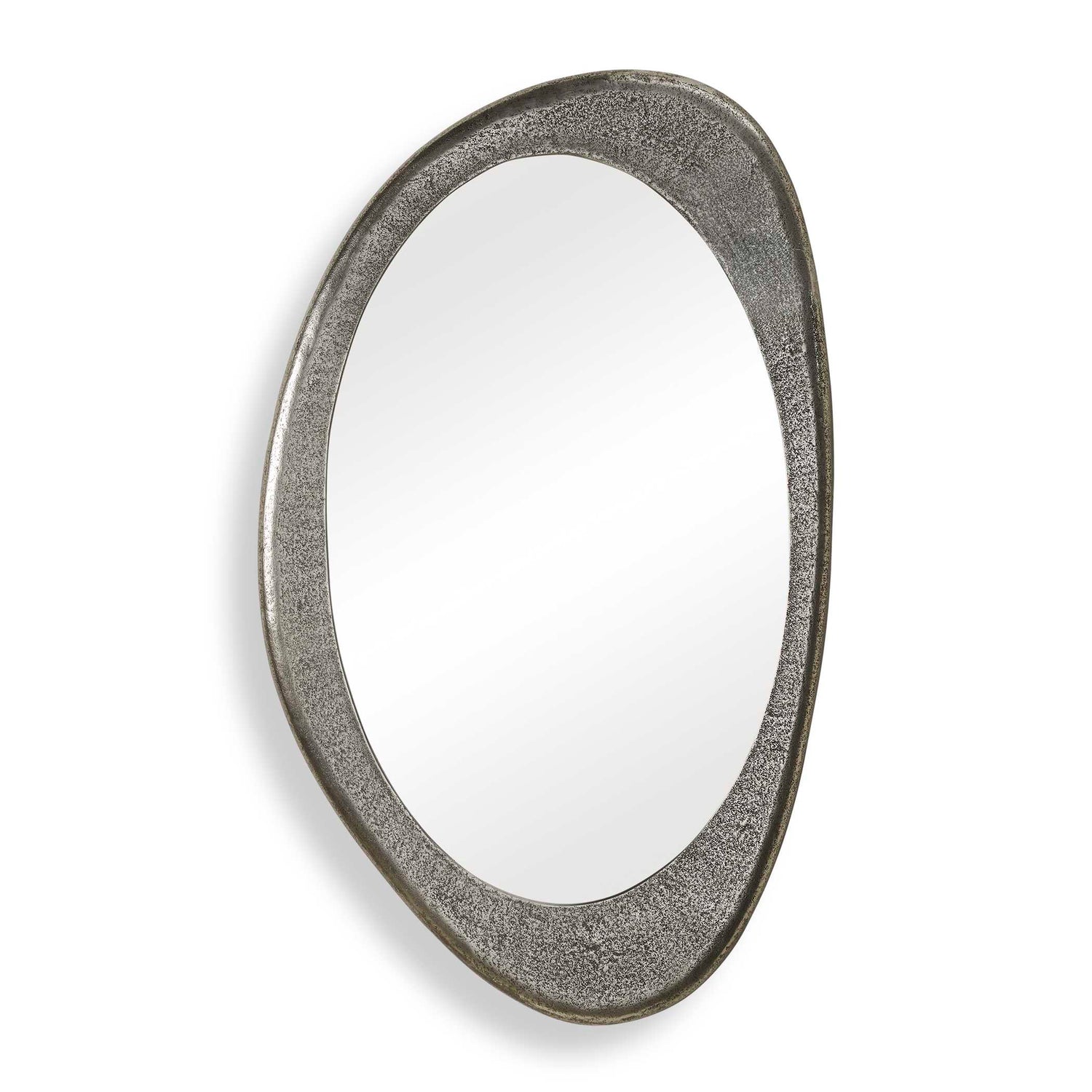 Uttermost Schiller Oval Antique Nickel Mirror