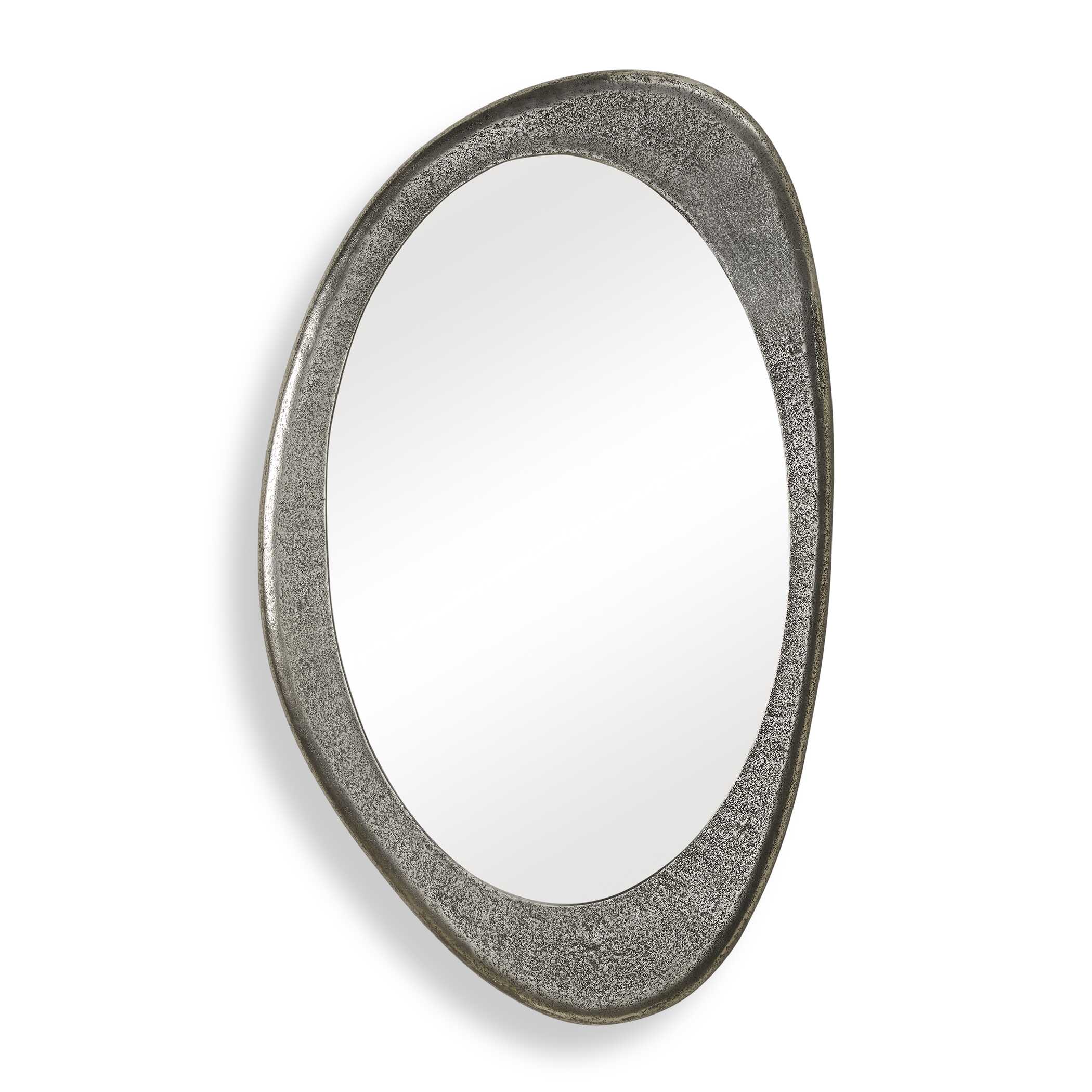 Uttermost Schiller Oval Antique Nickel Mirror