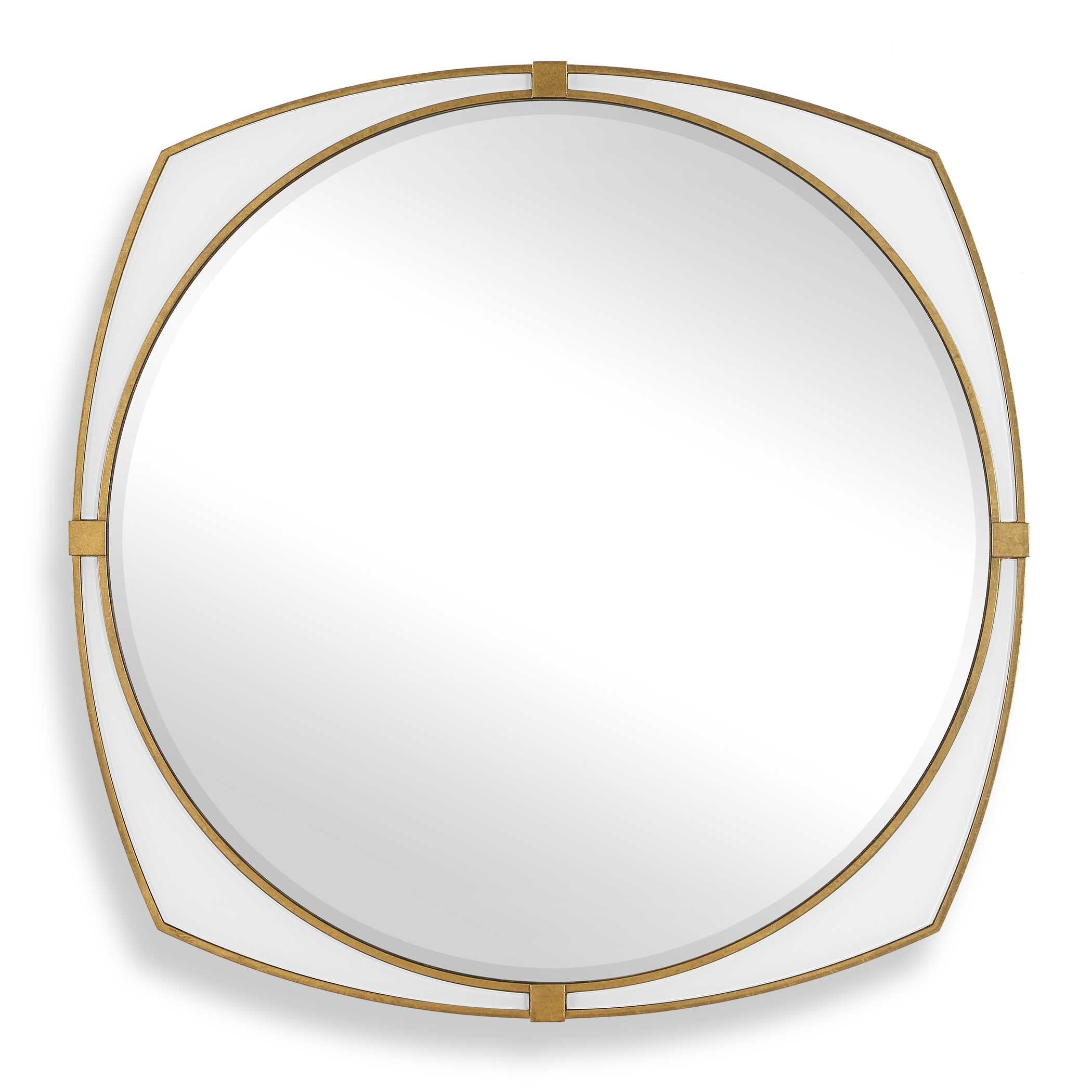 Uttermost Estella White Round Mirror