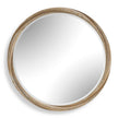 Uttermost Landry Round Light Wood Mirror