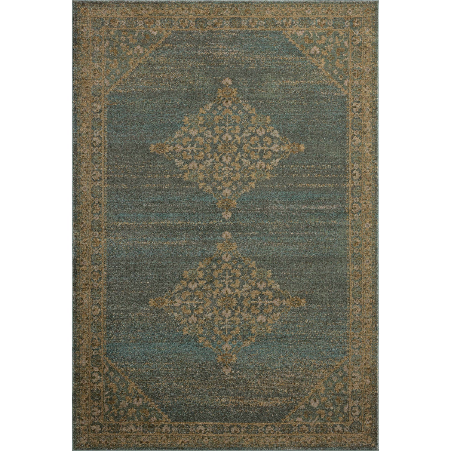 Magnolia Home Mona MOA-04 Rug Aqua / Wheat DC10