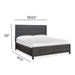 Magnussen Home Merrifield Raisin Black Panel Bed