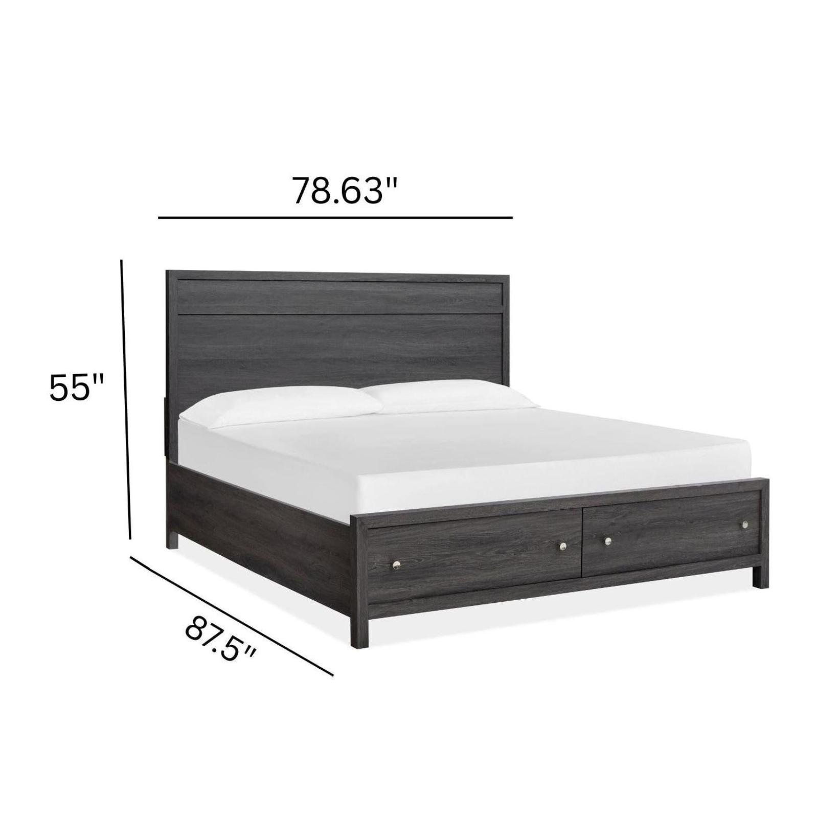 Magnussen Home Merrifield Raisin Black Panel Bed