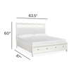 Magnussen Home Springhouse Whisper White Upholstered Panel Bed
