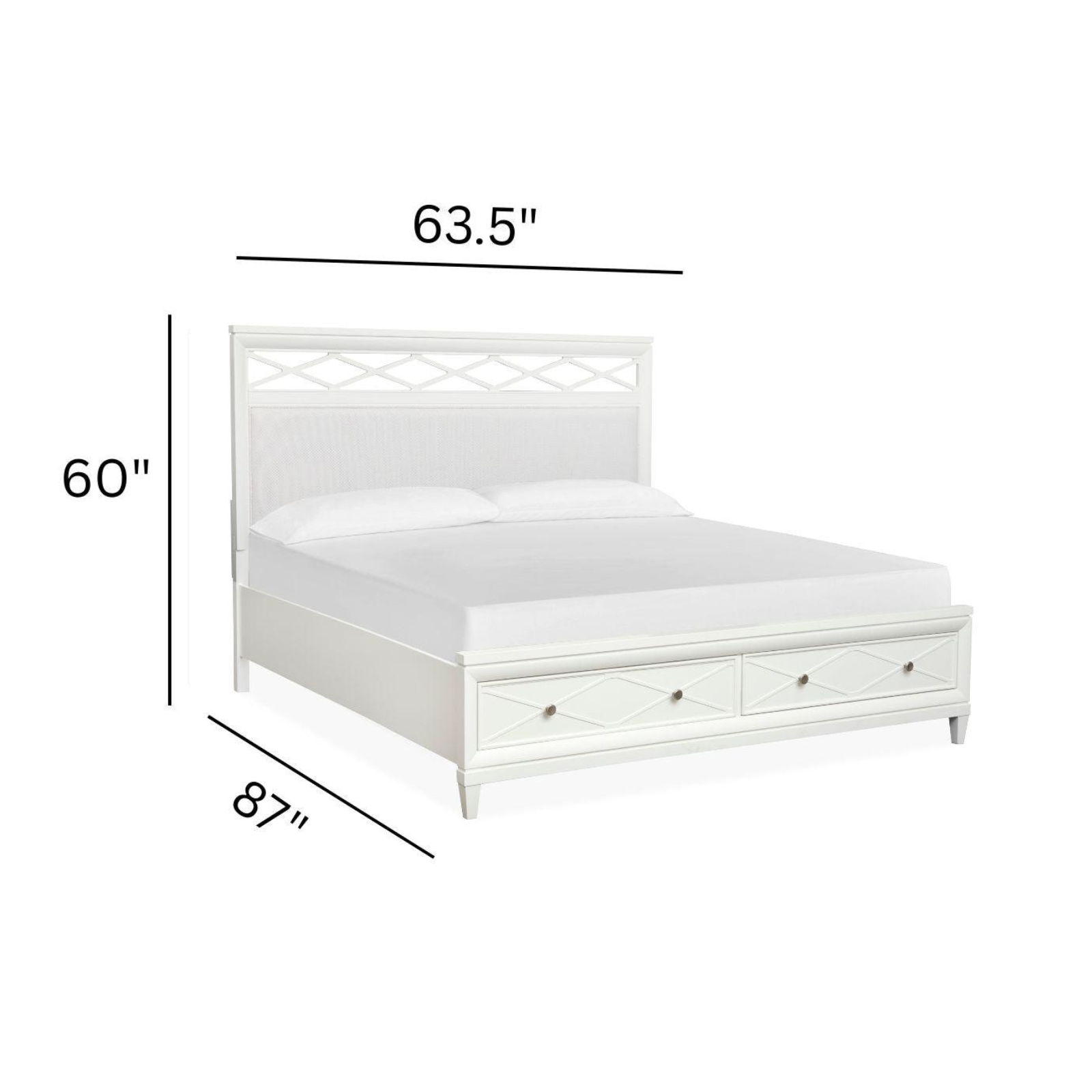Magnussen Home Springhouse Whisper White Upholstered Panel Bed