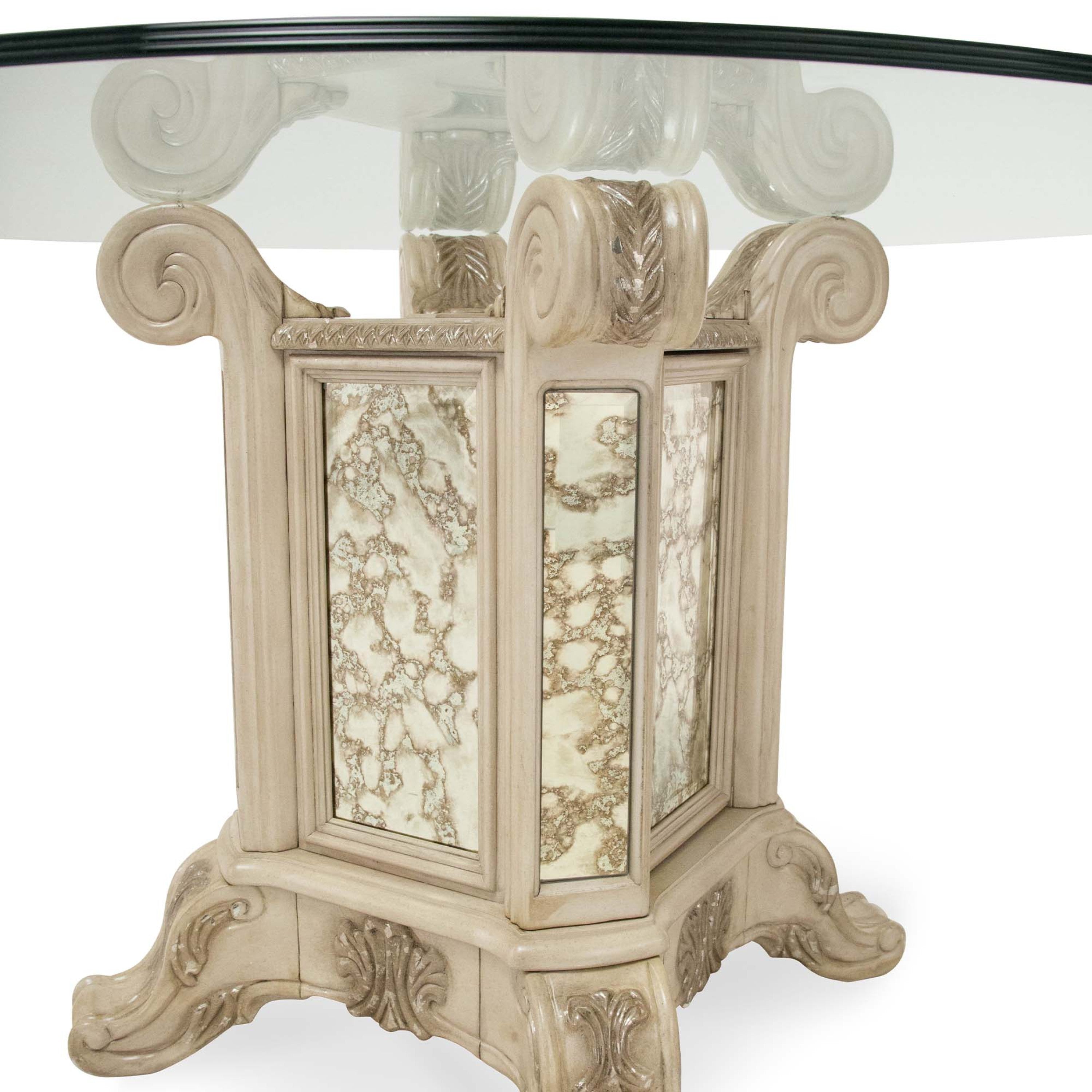 Michael Amini Platine de Royale Round Dining Table - Champagne
