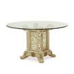 Michael Amini Platine de Royale Round Dining Table - Champagne