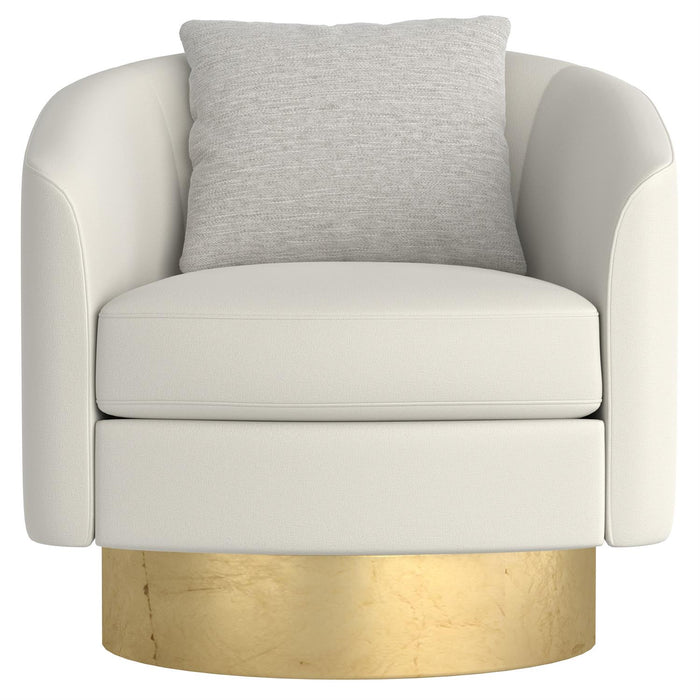 Bernhardt Interiors Camino Gold Leaf Swivel Chair