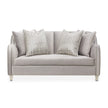 Michael Amini Roxbury Park Velvet Loveseat - Steel/Slate
