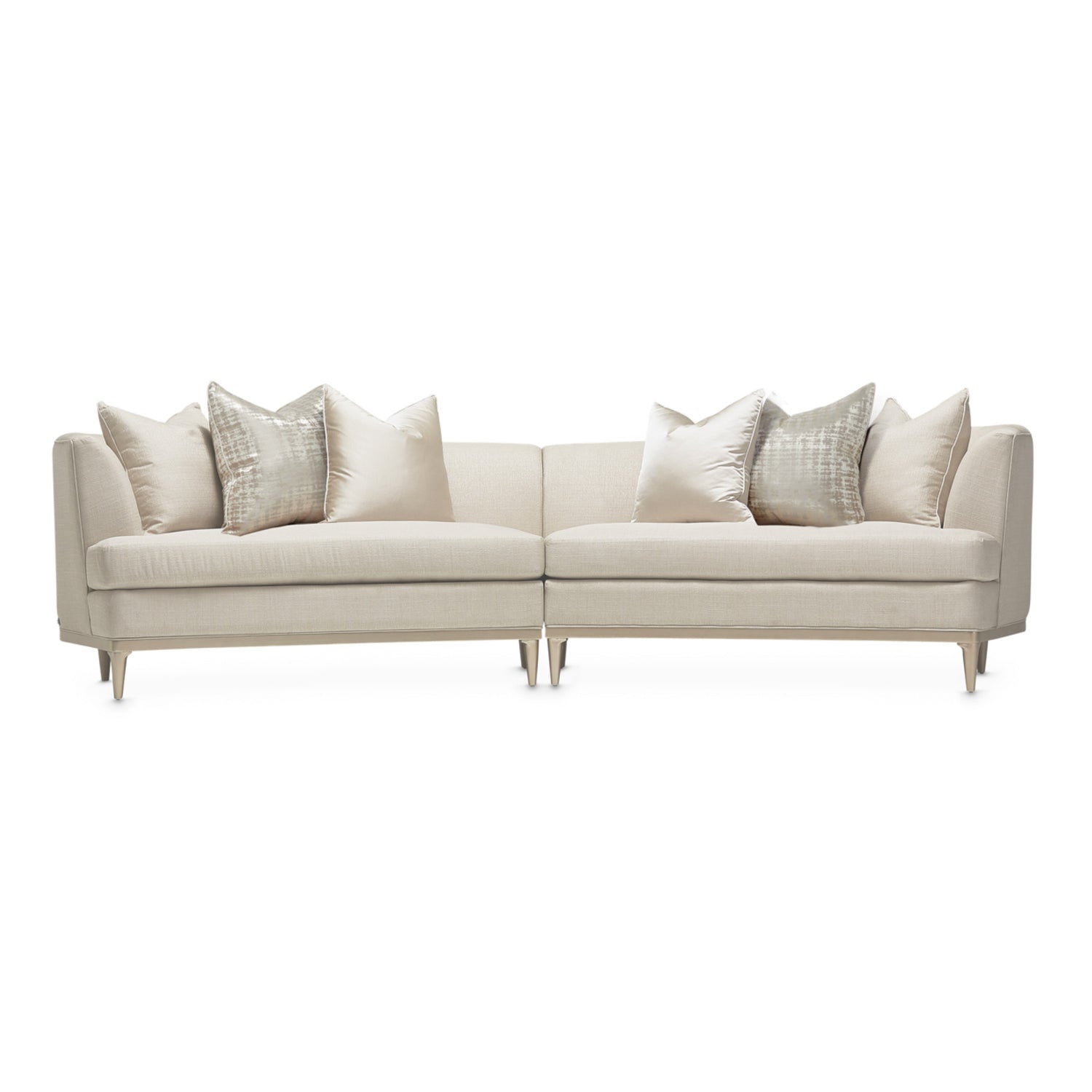 Michael Amini Malibu Crest 2-Piece Sofa - Pearl/Chardonnay