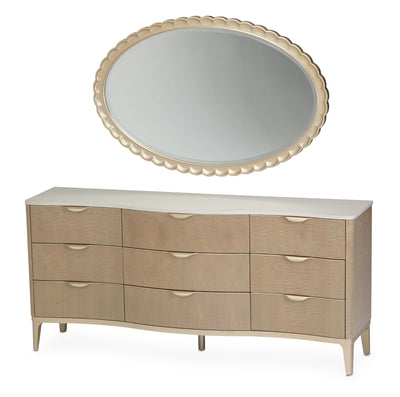 Michael Amini Malibu Crest Dresser with Mirror