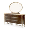 Michael Amini Villa Cherie Dresser & Mirror - Hazelnut