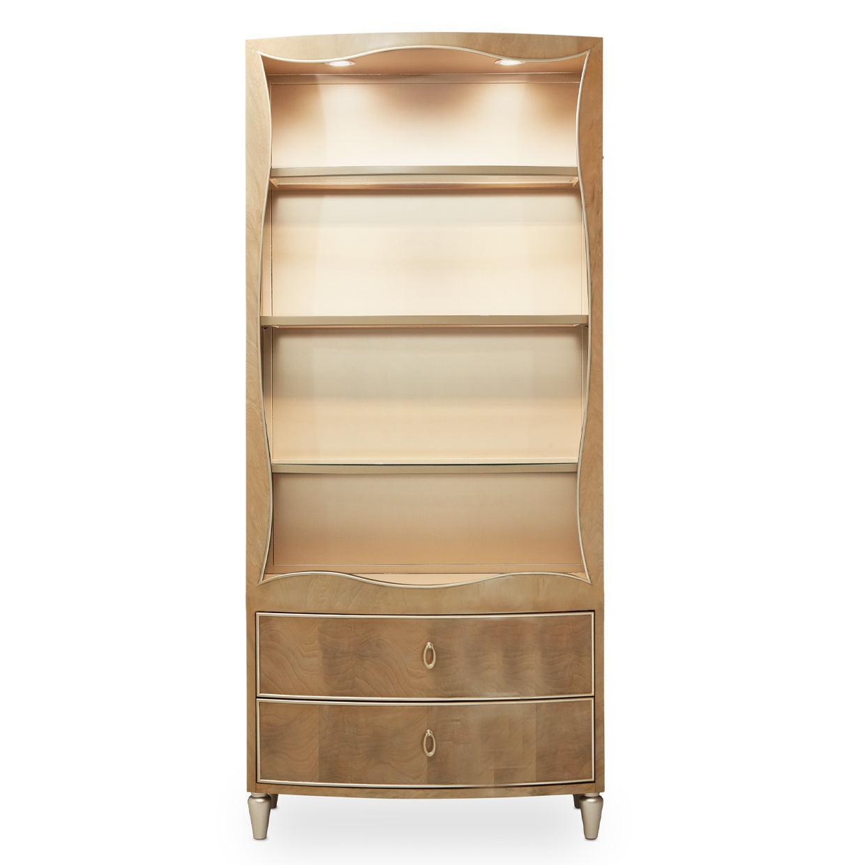 Michael Amini Villa Cherie Caramel Bookcase