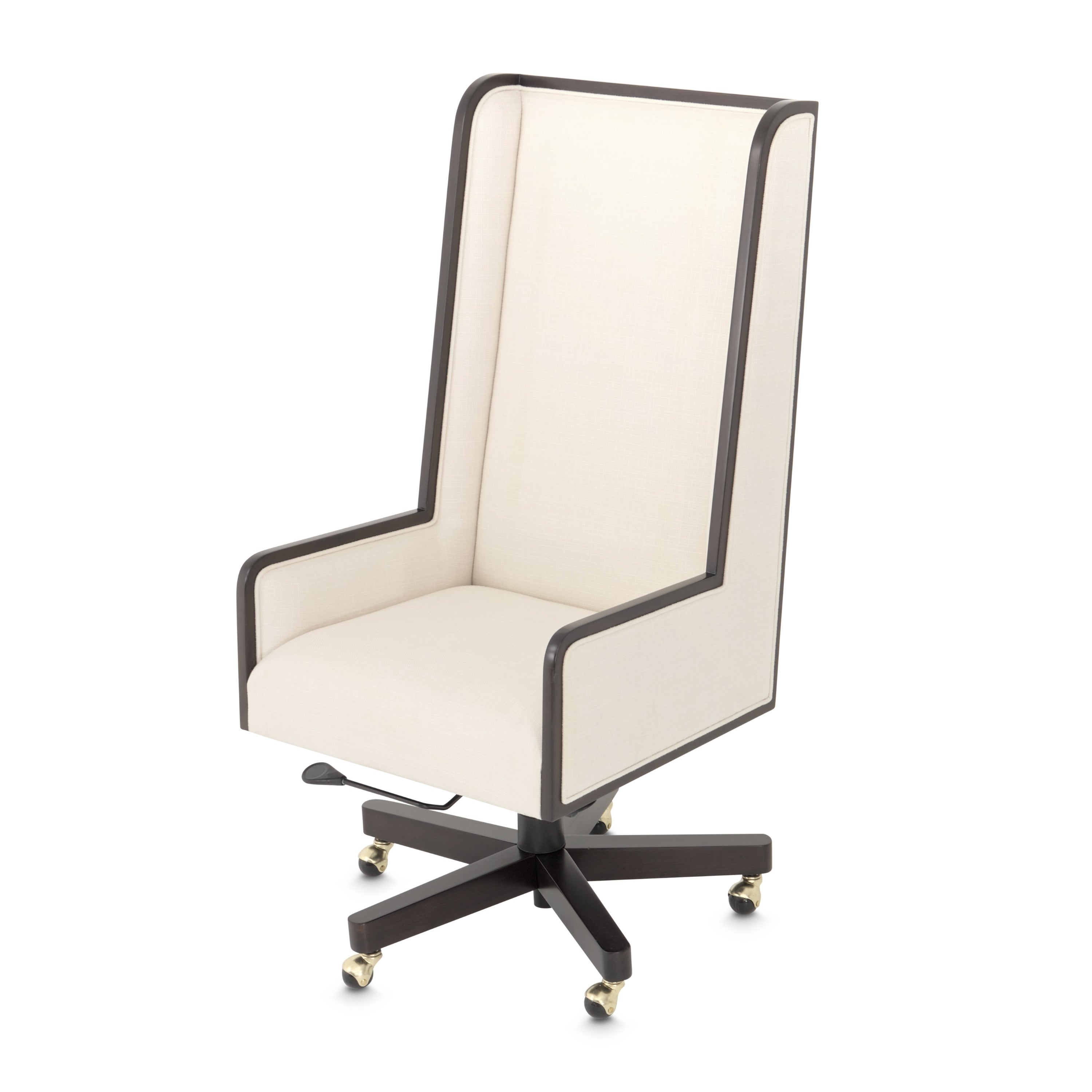 Michael Amini Belmont Place Swivel Desk Chair - Espresso