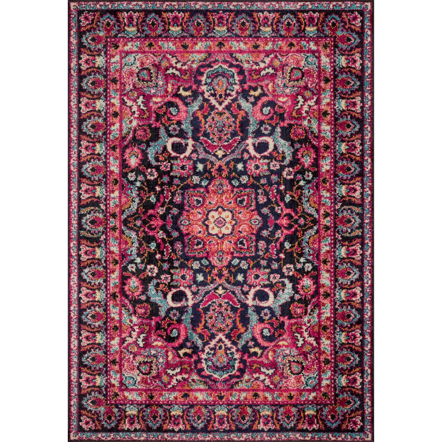 Loloi II Nadia NN-06 Midnight / Pink Rug