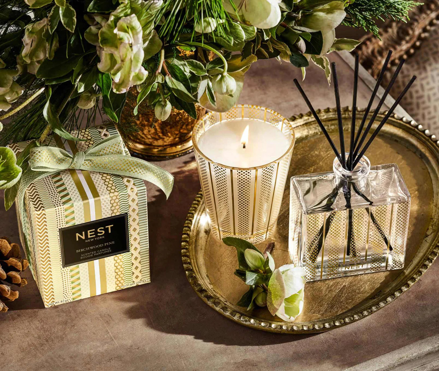Nest Birchwood Pine Classic Candle & Diffuser Set