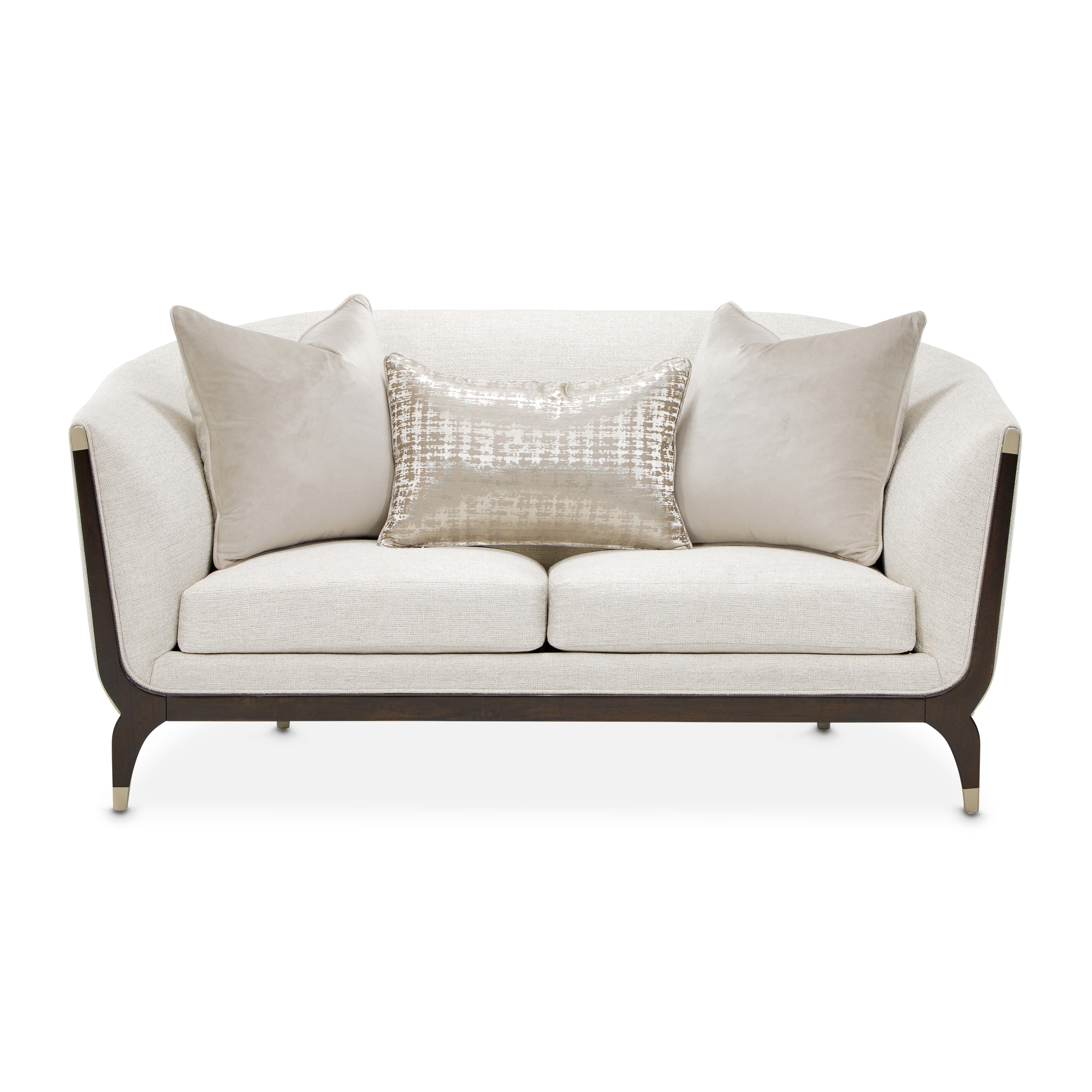 Michael Amini Paris Chic Loveseat - Cremini/Espresso