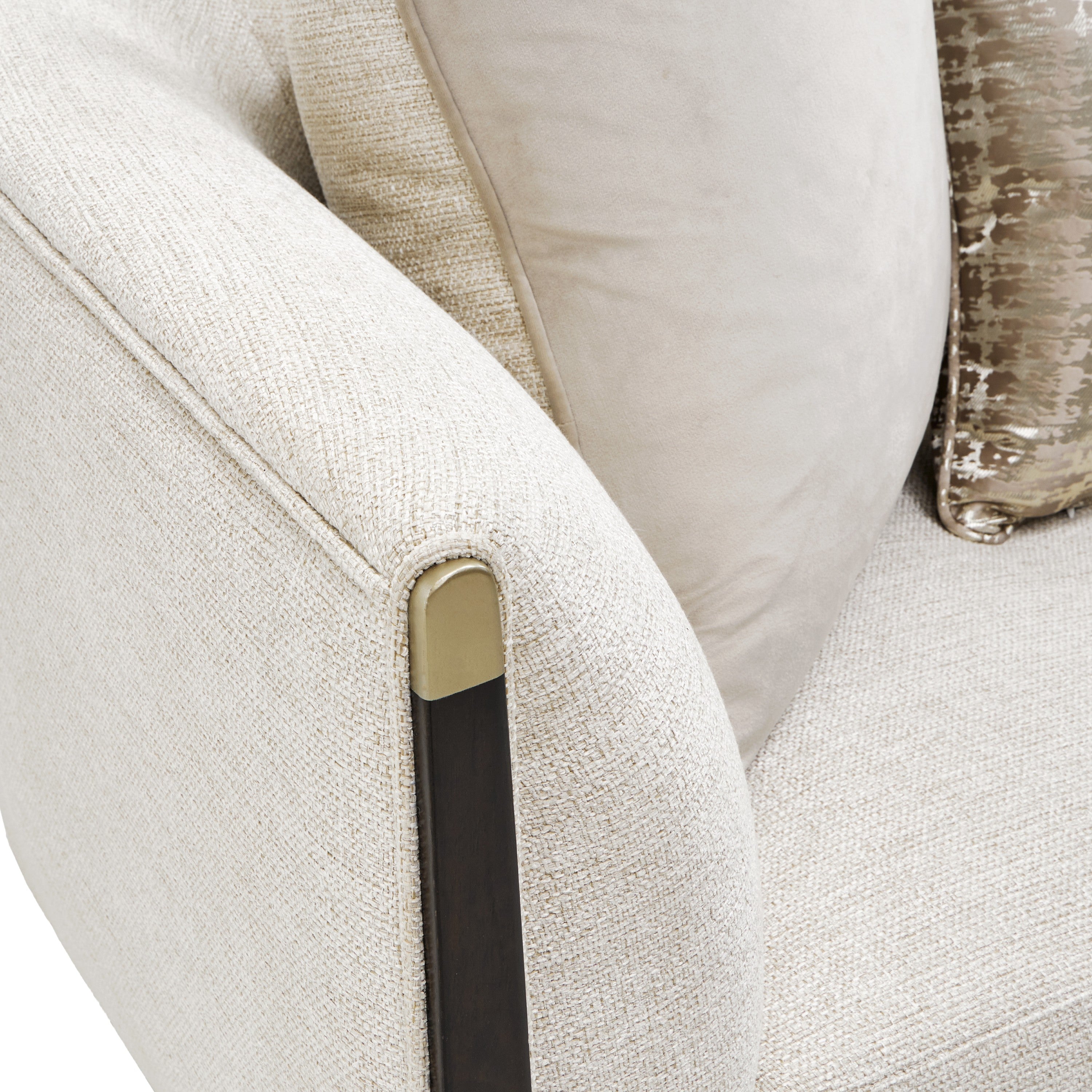 Michael Amini Paris Chic Loveseat - Cremini/Espresso