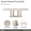 Michael Amini Marin Rectangular Dining Table - Greige