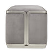 Michael Amini Linea Ottoman - Gray Pearl/SilverMist