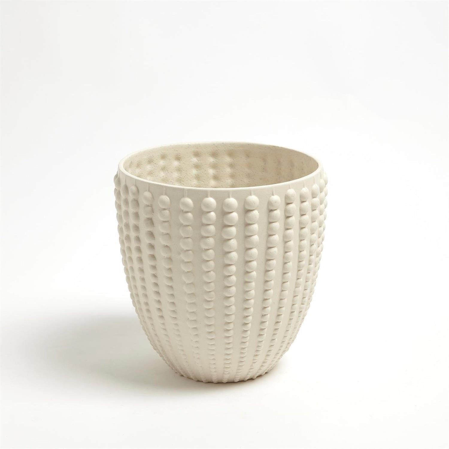 Global Views Rustic White Nail Head Bowl