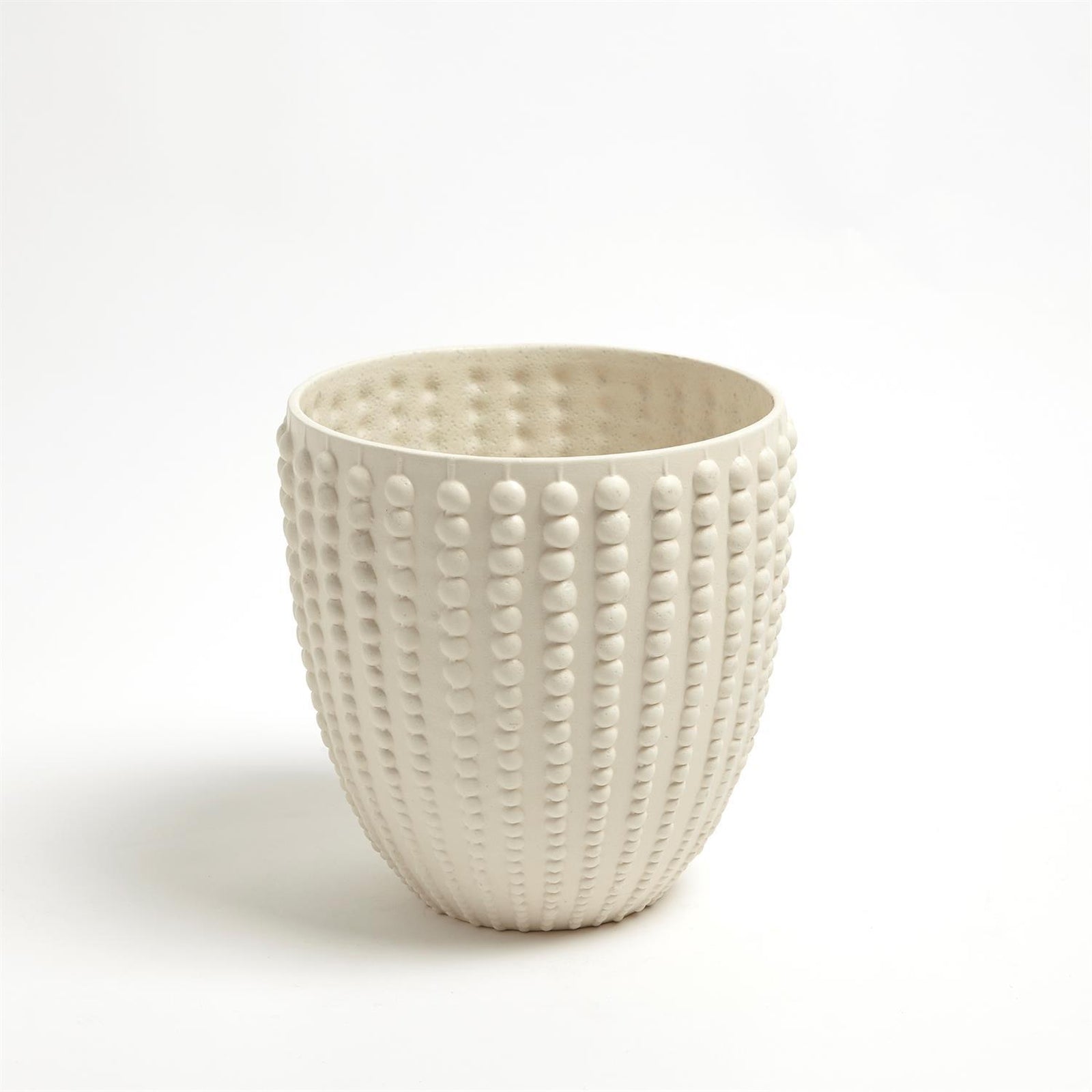 Global Views Rustic White Nail Head Bowl