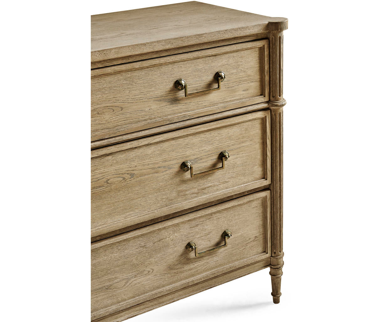 Jonathan Charles Kalpa Louis XVI Drawer Chest - Bleached Chestnut