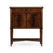 Jonathan Charles Mahogany Bedside Table with Brass Gallery
