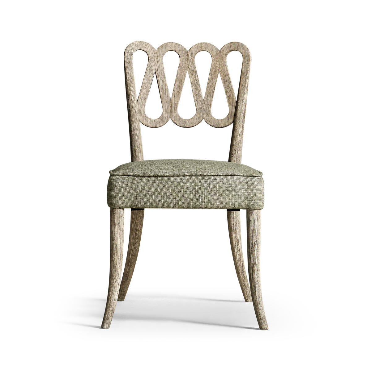 Jonathan Charles Ampney Washed Grey Oak Side Chair - Set of 2