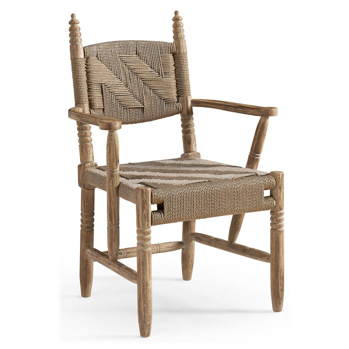 Jonathan Charles Sagehill Rush Seat Arm Chair