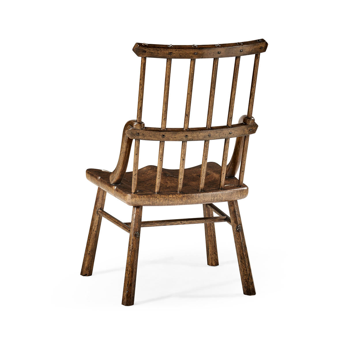 Jonathan Charles Rustic Dark Oak Country Side Chair with a Plank Seat