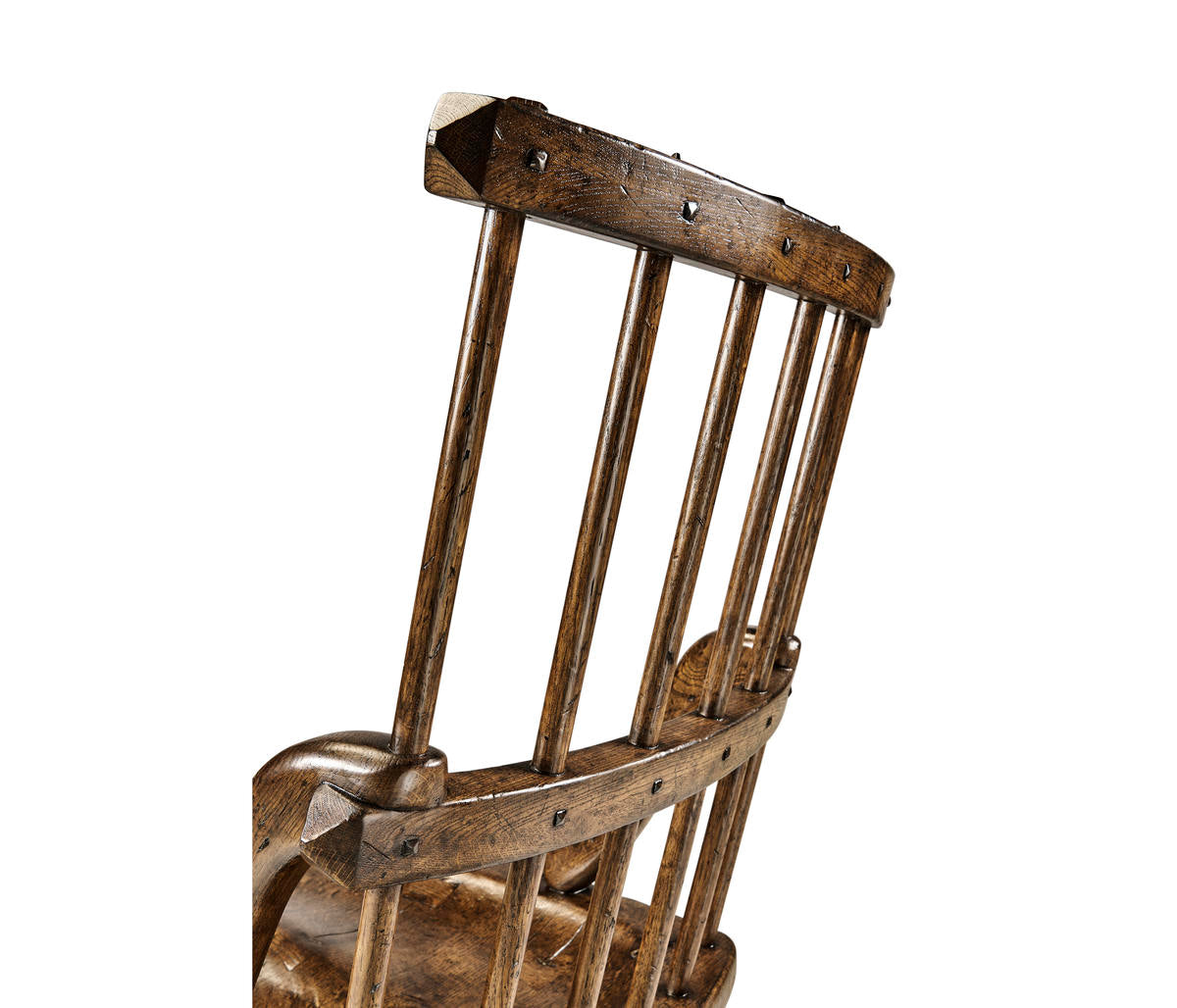 Jonathan Charles Rustic Dark Oak Country Side Chair with a Plank Seat