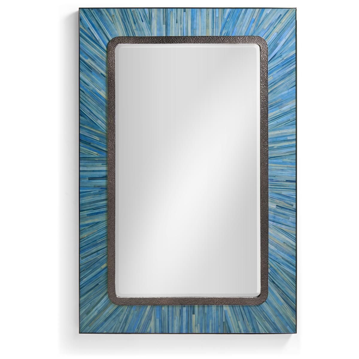 Jonathan Charles Sapphire Rectangular Wall Mirror