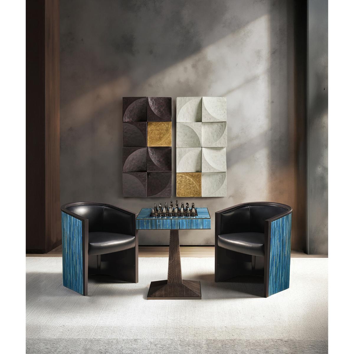 Jonathan Charles Sapphire Straw Game Table