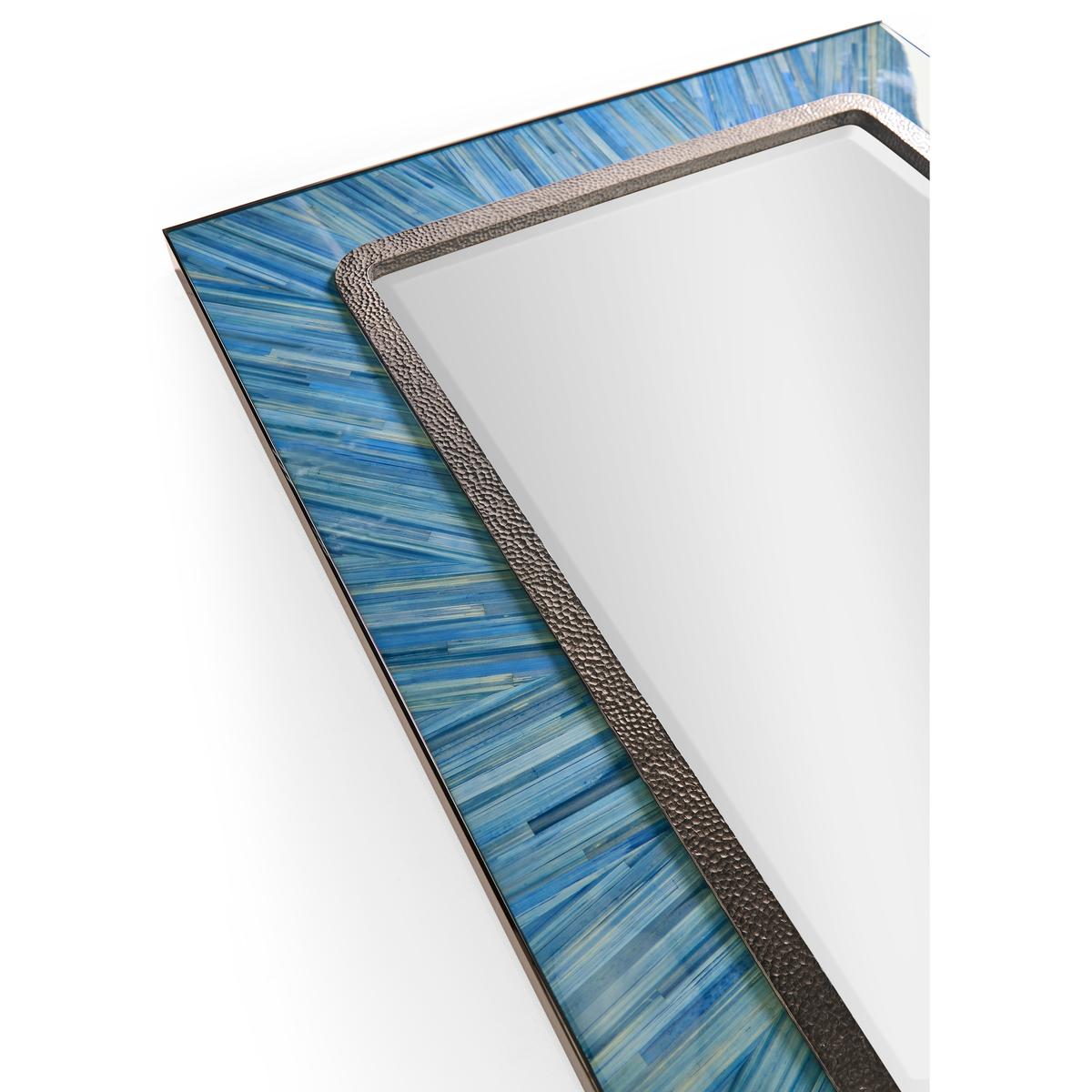 Jonathan Charles Sapphire Rectangular Wall Mirror