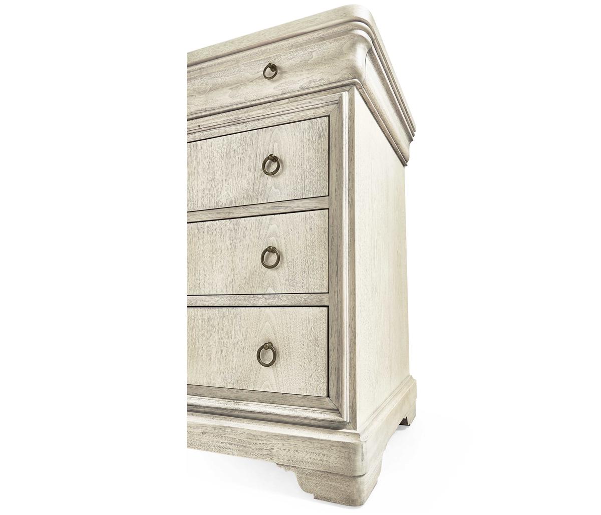 Jonathan Charles Entropy Louis Phillipe Bleached Walnut Drawer Chest