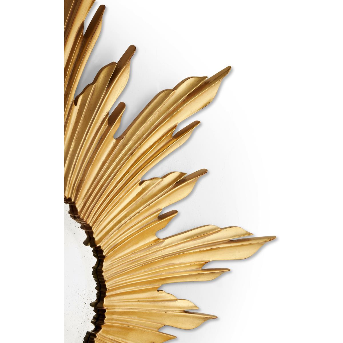 Jonathan Charles Small Gilded Sunburst Mirror