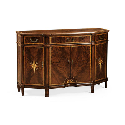 Jonathan Charles Starburst Mahogany Side Cabinet