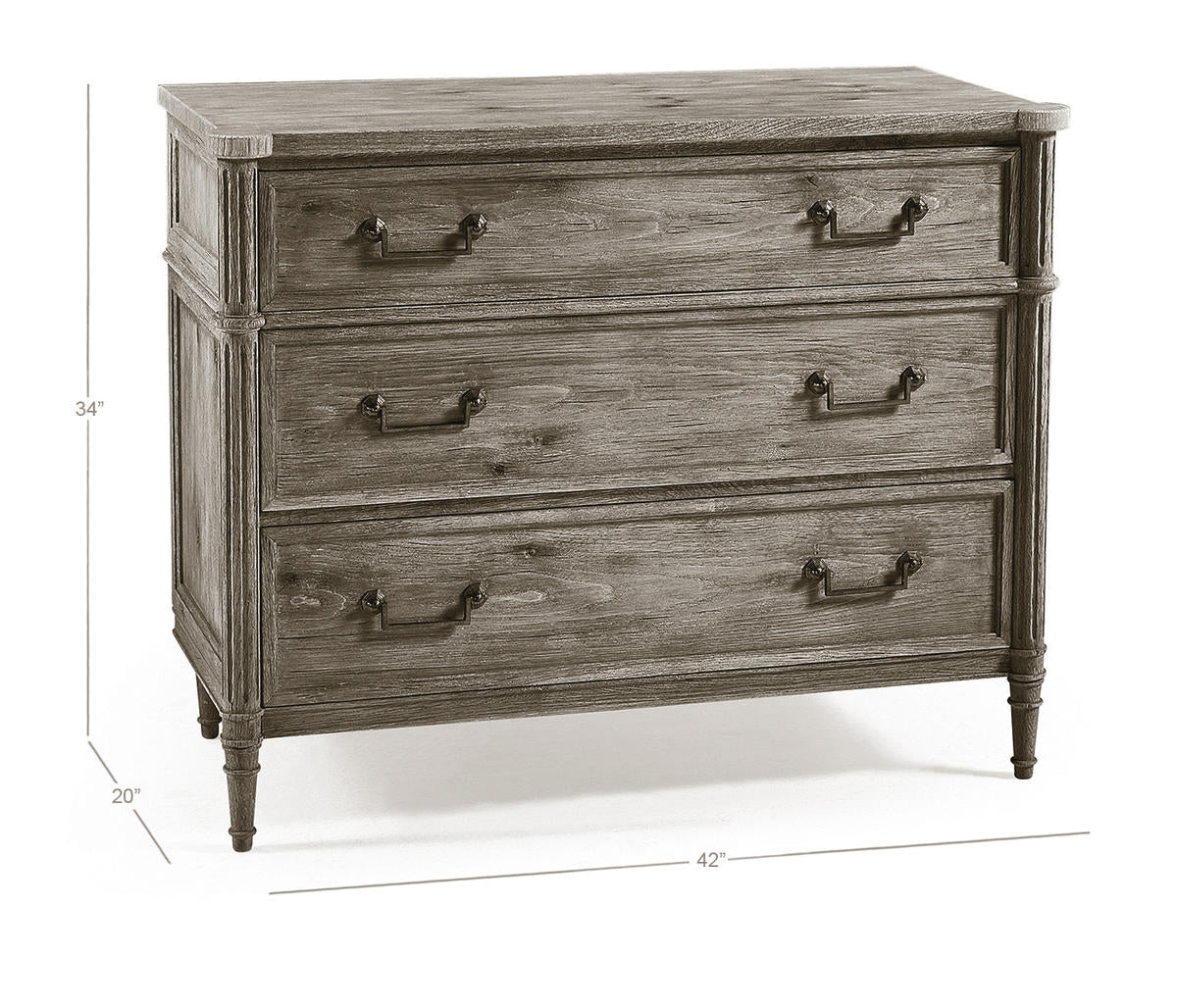 Jonathan Charles Kalpa Louis XVI Drawer Chest - Stripped Chestnut