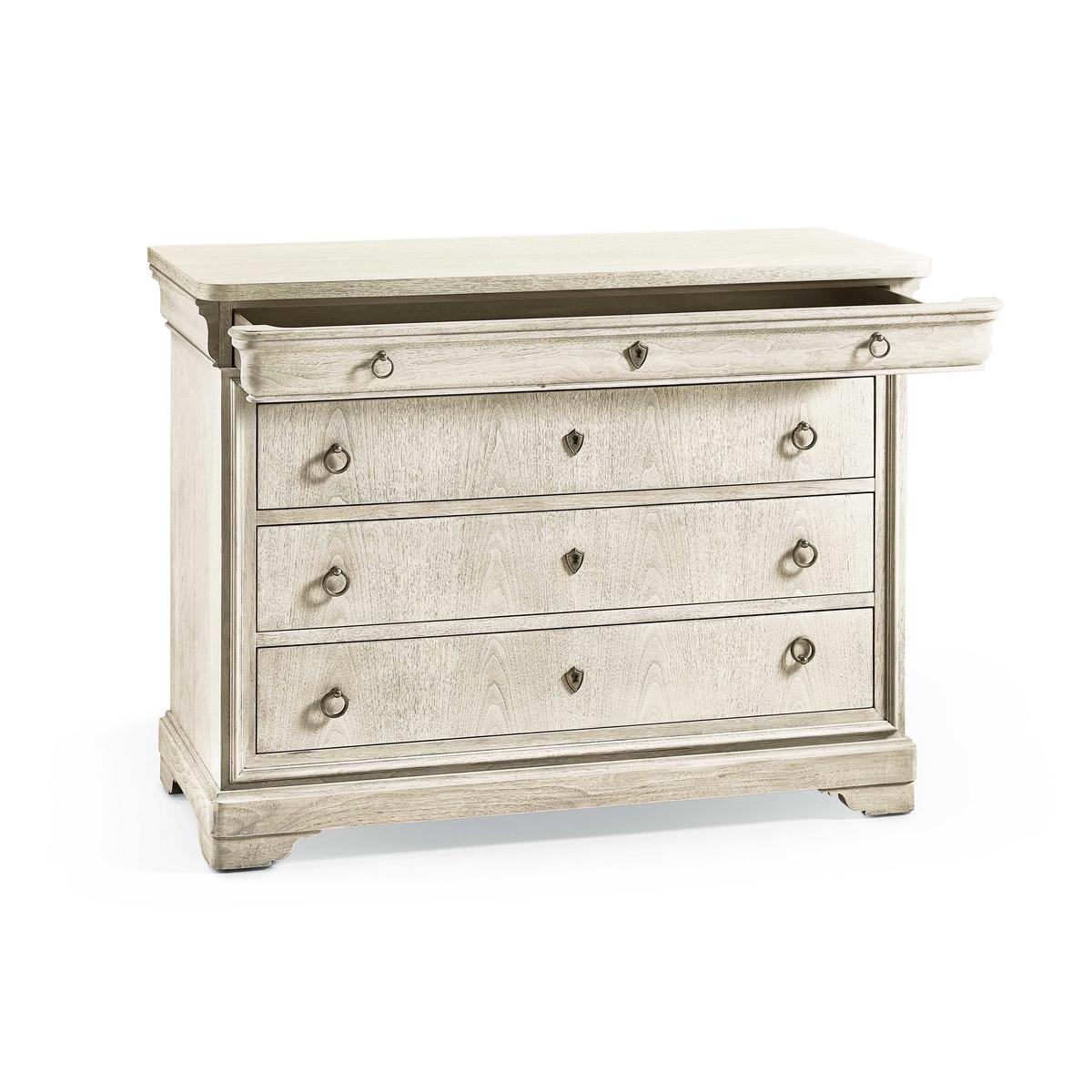 Jonathan Charles Entropy Louis Phillipe Bleached Walnut Drawer Chest